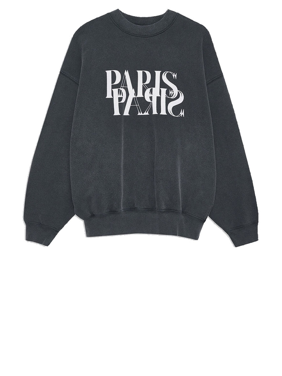 A POKE Anine Bing Jaci Sweatshirt Myth Paris Washed Black