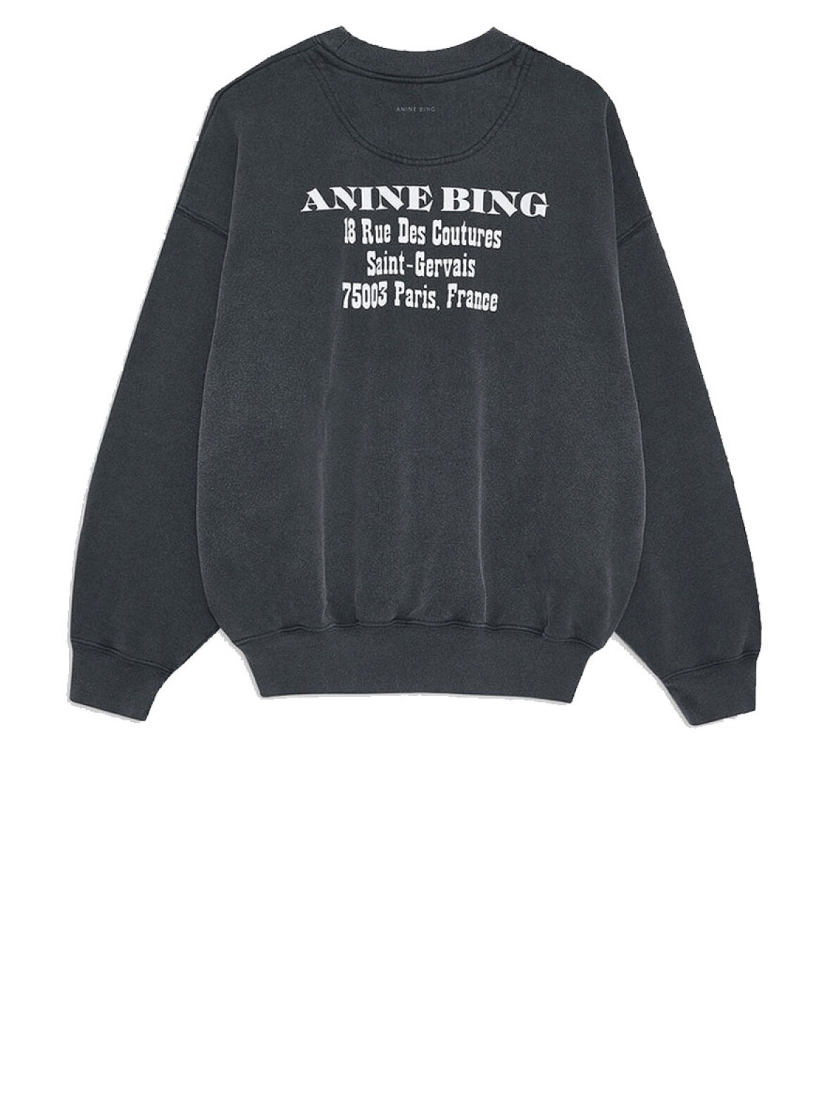 A POKE Anine Bing Jaci Sweatshirt Myth Paris Washed Black