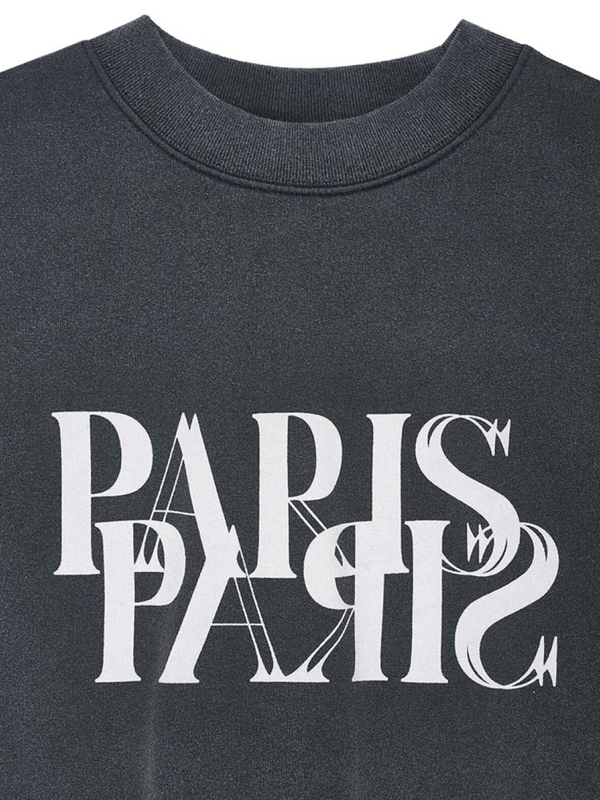 A POKE Anine Bing Jaci Sweatshirt Myth Paris Washed Black