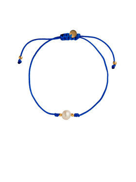 Stine A - Petit Pearl Berrie Bracelet Electric Blue Ribbon