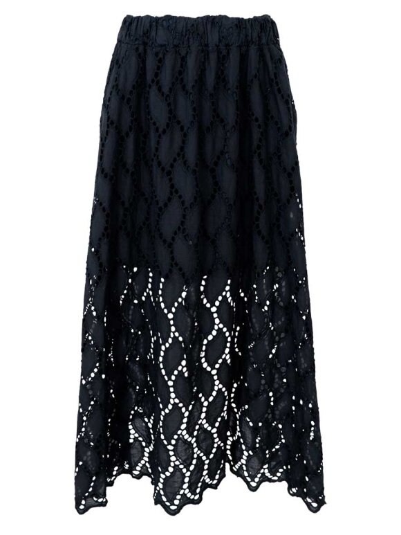 Black Colour - BCFreya Cut Out Lace Skirt