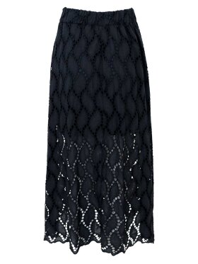 Black Colour - BCFreya Cut Out Lace Skirt