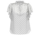 Co'Couture - DionneCC Dot SS Frill Top