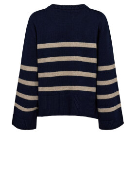 Co'Couture - MajaCC O-Button Stripe Knit