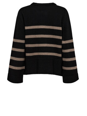 Co'Couture - MajaCC O-Button Stripe Knit