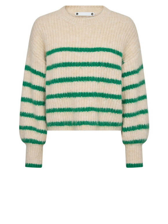 Co'Couture - CoralieCC Crop Stripe O-Knit