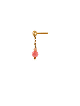 Stine A - Tres Petit Etoile Earring w/ Coral