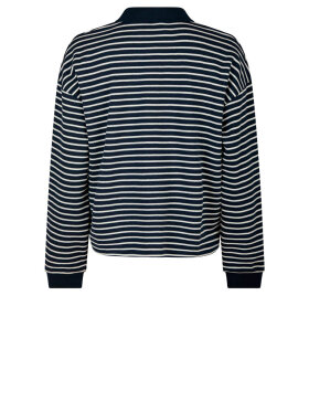 Neo Noir - Sara Stripe Polo Blouse