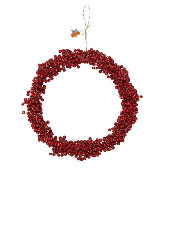 Ib Laursen - 57296-33 Wreath w/Wooden Beads