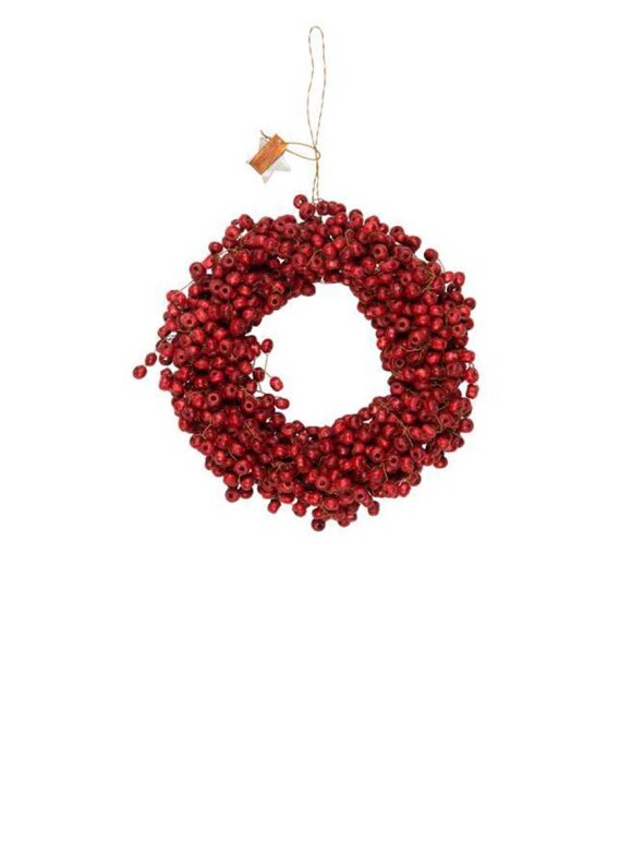 Ib Laursen - 57295-33 Wreath w/Wooden Beads