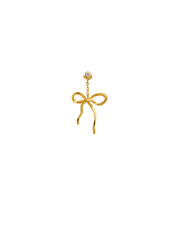 Stine A - Dangling Flow Bow Earring