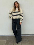 Co'Couture - CoralieCC Crop Stripe O-Knit