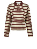 Neo Noir - Mala Stripe Polo Blouse - Lev. november