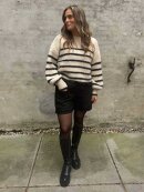 Co'Couture - CoralieCC Crop Stripe O-Knit