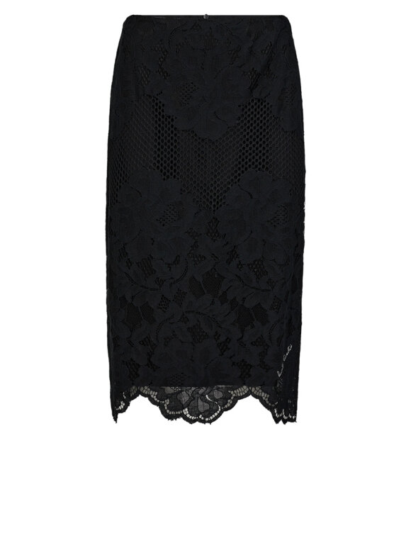 Haute L'amitié - Curvey Lace Hem Pencil Skirt