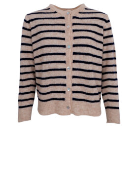 Black Colour - BCDell Striped Knit Cardigan - Lev. februar