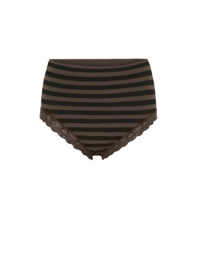 Tim & Simonsen - Isa Stripe Dark Rib Midi Panties Lace