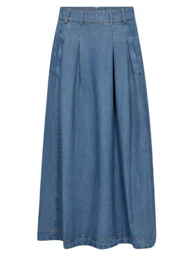 Co'Couture - AnyaCC Denim Pleat Skirt - Lev. maj