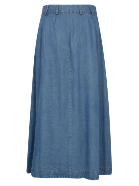 Co'Couture - AnyaCC Denim Pleat Skirt - Lev. maj